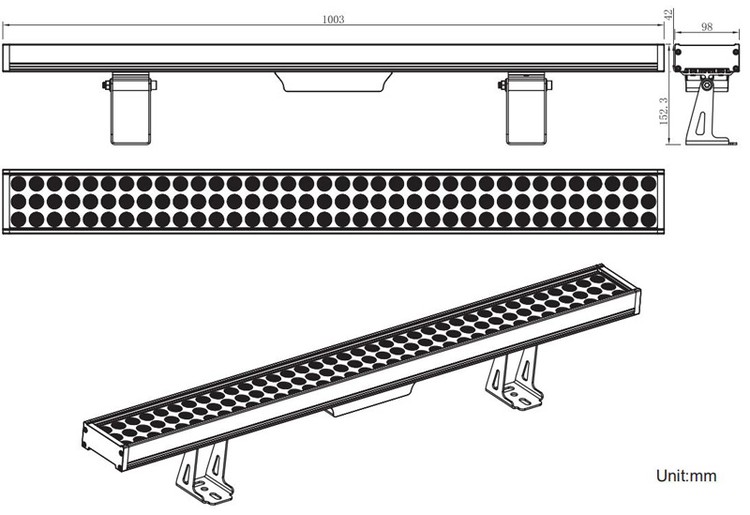 108W LED wall washer light Size 108W LED wall washer light Size