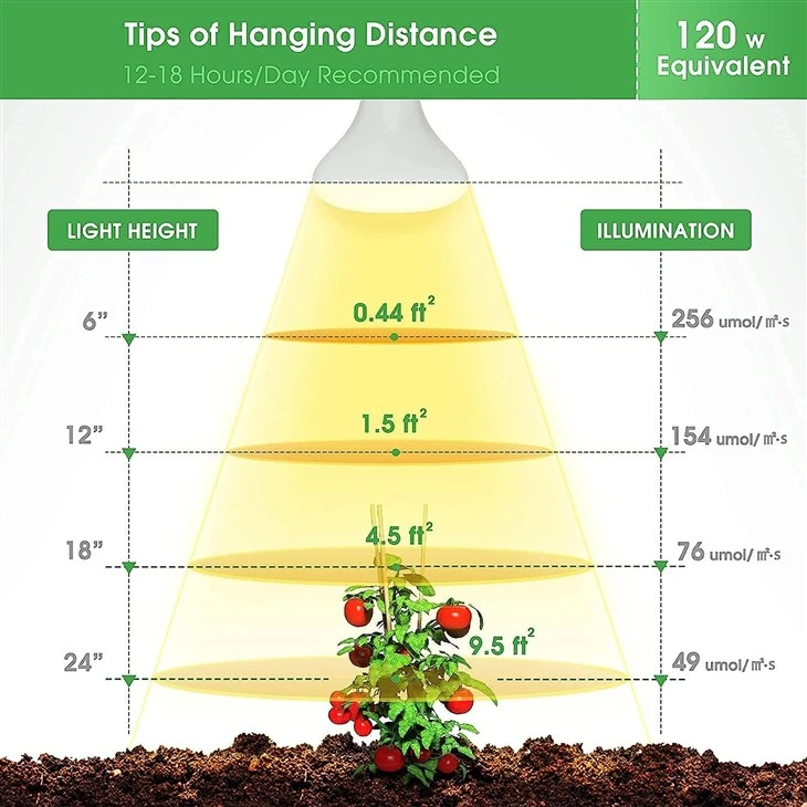 Full Spectrum Grow Light Bulb 12W detaiis