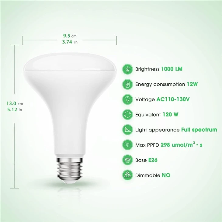 Full Spectrum Grow Light Bulb 12W detail