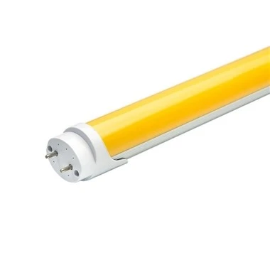 T8 LED žlté svetelné trubice pre litografiu, čisté priestory, oblasti citlivé na UV žiarenie
